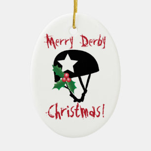 Roller Derby Kerstmis, Roller Skating Keramisch Ornament