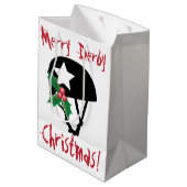 Roller Derby Kerstmis, Roller Skating Medium Cadeauzakje (Achterkant Gekanteld)