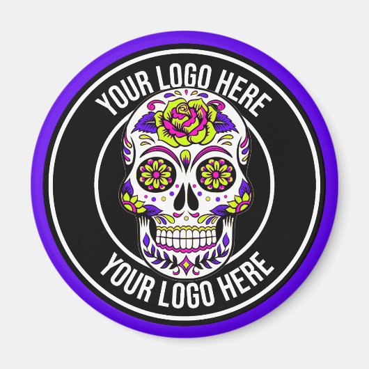 Roller Derby Logo Paars Zwart Magneet (Voorkant)