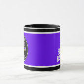 Roller Derby Logo Paars Zwart Teamnaam Uniform Mok (Midden)