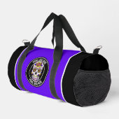 Roller Derby Logo Paars Zwart Teamnaam Uniform Plunjezak (Rechterhoek)