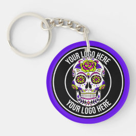 Roller Derby Logo Paars Zwart Teamnaam Uniform Sleutelhanger