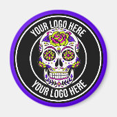 Roller Derby Logo Purple Black Magneet (Voorkant)