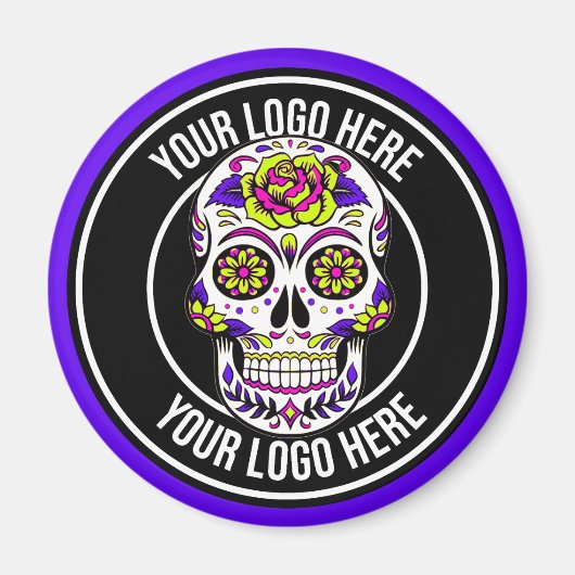 Roller Derby Logo Purple Black Magneet (Voorkant)