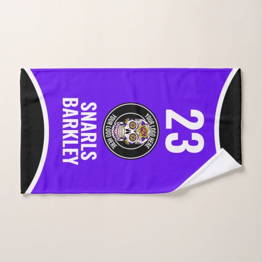 Roller Derby Logo Purple Black Team Name Uniform Handdoek (Handdoek)