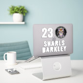 Roller Derby Logo White Team Name Helmet Sticker (Laptop op bureau)