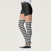 Roller Derby Naam Zwart Shorts Gestreepte Sokken Leggings (Links)