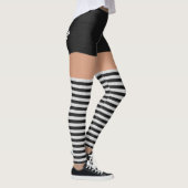 Roller Derby Naam Zwart Shorts Gestreepte Sokken Leggings (Rechts)