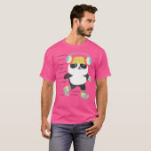 Roller Derby Panda Rolschaatsen T-shirt (Voorkant volledig)