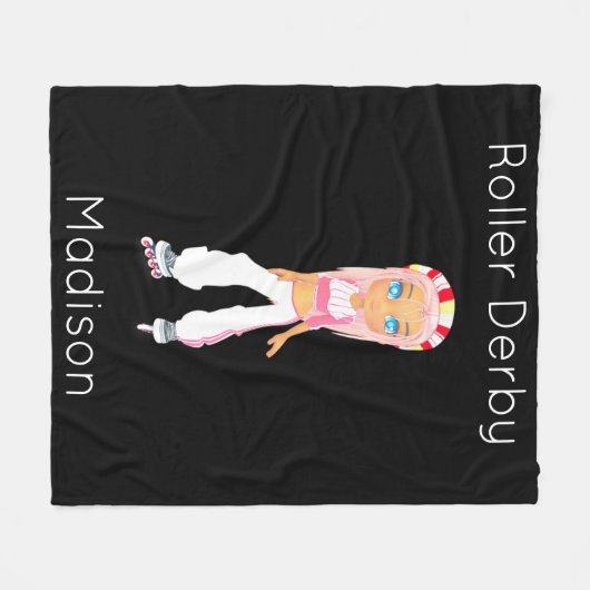 Roller Derby Personalized Fleece Blanket (Voorkant (Horizontaal))