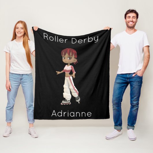 Roller Derby Personalized Fleece Blanket (In situ)