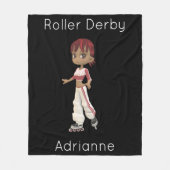 Roller Derby Personalized Fleece Blanket (Voorkant)
