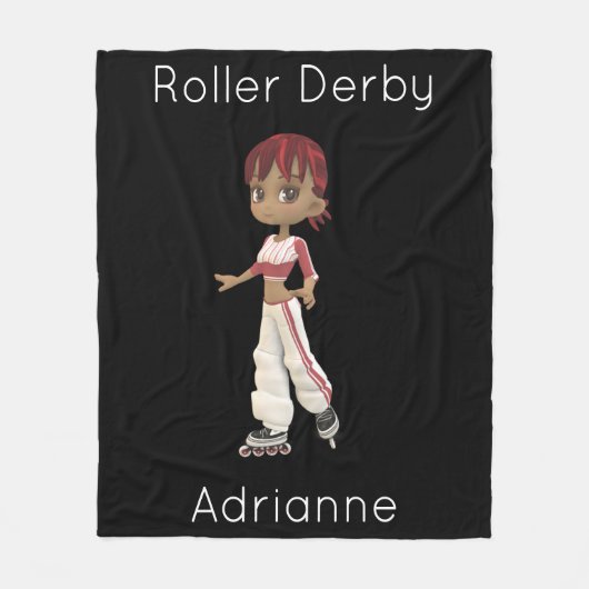 Roller Derby Personalized Fleece Blanket (Voorkant)