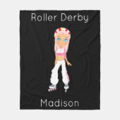 Roller Derby Personalized Fleece Blanket Deken (Voorkant)