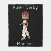Roller Derby Personalized Fleece Blanket Deken (Voorkant)