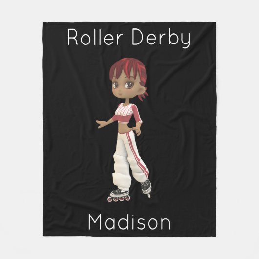 Roller Derby Personalized Fleece Blanket Deken (Voorkant)