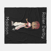 Roller Derby Personalized Fleece Blanket Deken (Voorkant (Horizontaal))