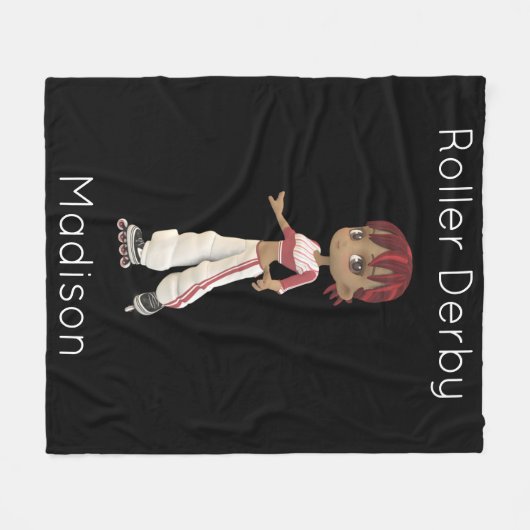 Roller Derby Personalized Fleece Blanket Deken (Voorkant (Horizontaal))