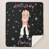 Roller Derby Personalized Sherpa Blanket Deken (Voorkant)
