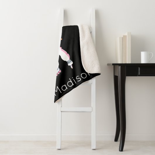 Roller Derby Personalized Sherpa Blanket Deken (In situ)