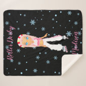Roller Derby Personalized Sherpa Blanket Sherpa Deken (Voorkant (horizontaal))