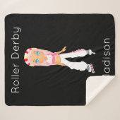 Roller Derby Personalized Sherpa Blanket Sherpa Deken (Voorkant (horizontaal))