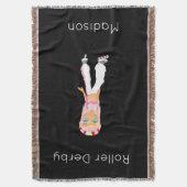 Roller Derby Personalized Throw Blanket Deken (Voorkant Verticaal)