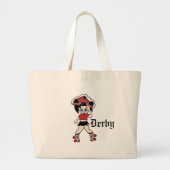Roller derby pirate Bag Grote Tote Bag (Voorkant)
