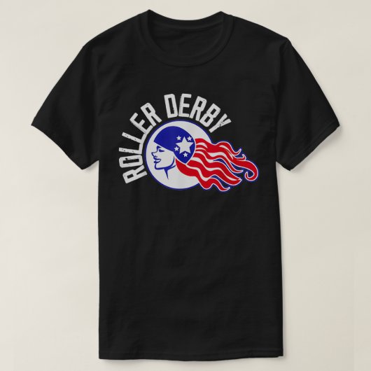 Roller Derby Player Flag US Skating Team T-shirt (Design voorkant)