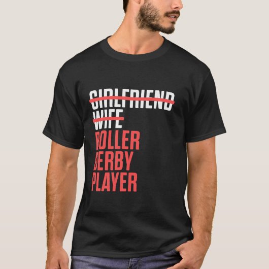 Roller Derby Player Play Skateam T-shirt (Voorkant)