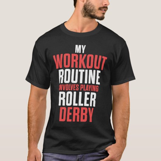 Roller Derby Player Workout Skating Team T-shirt (Voorkant)