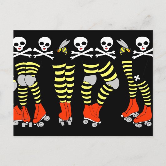 Roller Derby Postcard Briefkaart (Voorkant)