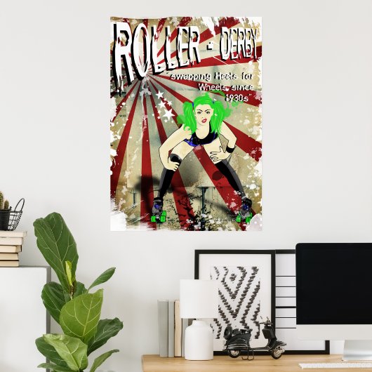 Roller Derby Poster (Thuiskantoor)