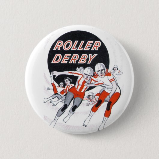 Roller Derby  Program Pin Ronde Button 5,7 Cm (Voorkant)