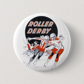 Roller Derby  Program Pin Ronde Button 5,7 Cm