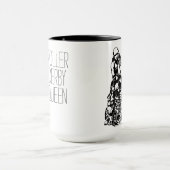 Roller Derby Queen Black Handle Coffee Mok (Midden)