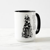 Roller Derby Queen Black Handle Coffee Mok (Voorkant rechts)
