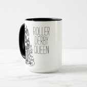 Roller Derby Queen Black Handle Coffee Mok (Voorkant links)