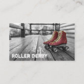 Roller Derby, Rollerskates, Foto-Visitekaartje Visitekaartje (Voorkant)