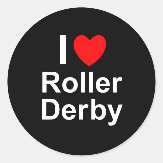 Roller Derby Ronde Sticker (Voorkant)