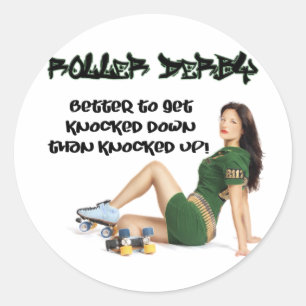 Roller Derby... Ronde Sticker