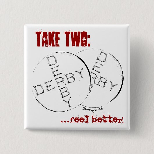 roller derby Rx Vierkante Button 5,1 Cm (Voorkant)