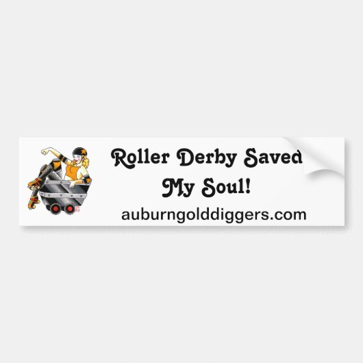 Roller Derby Saved My Soul bumper sticker (Voorkant)