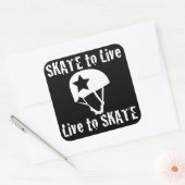 Roller Derby, Schaats om te leven in Schaats, Jamm Vierkante Sticker (Envelop)