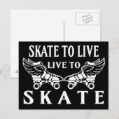 Roller Derby, Schaats om te leven, Live naar Schaa Briefkaart (Voorkant / Achterkant)