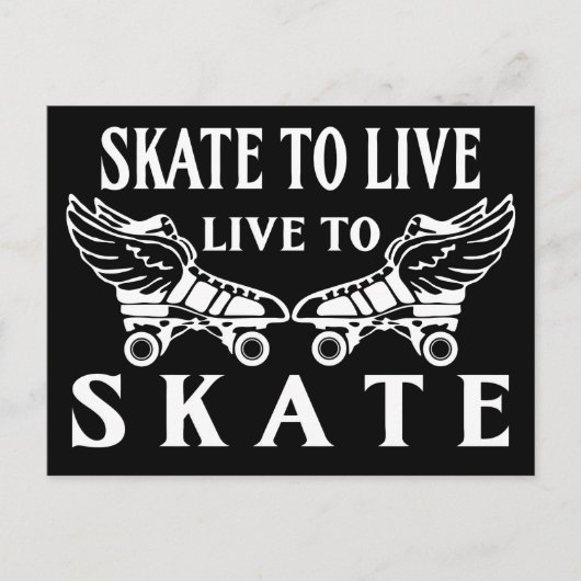 Roller Derby, Schaats om te leven, Live naar Schaa Briefkaart (Voorkant)