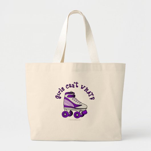 Roller Derby Schaats - Paars Grote Tote Bag (Voorkant)