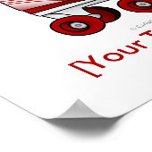 Roller Derby Schaats - Rood Poster (Hoek)