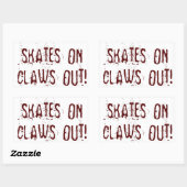 Roller Derby Schaatsen aan, Klauwen uit! Sticker (Vel)