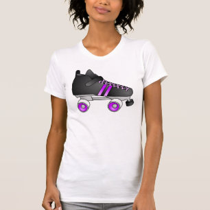 Roller Derby Schaatsen Black en Paars T-shirt